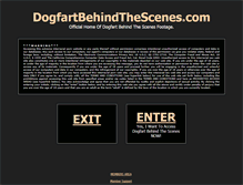 Tablet Screenshot of dogfartbehindthescenes.com